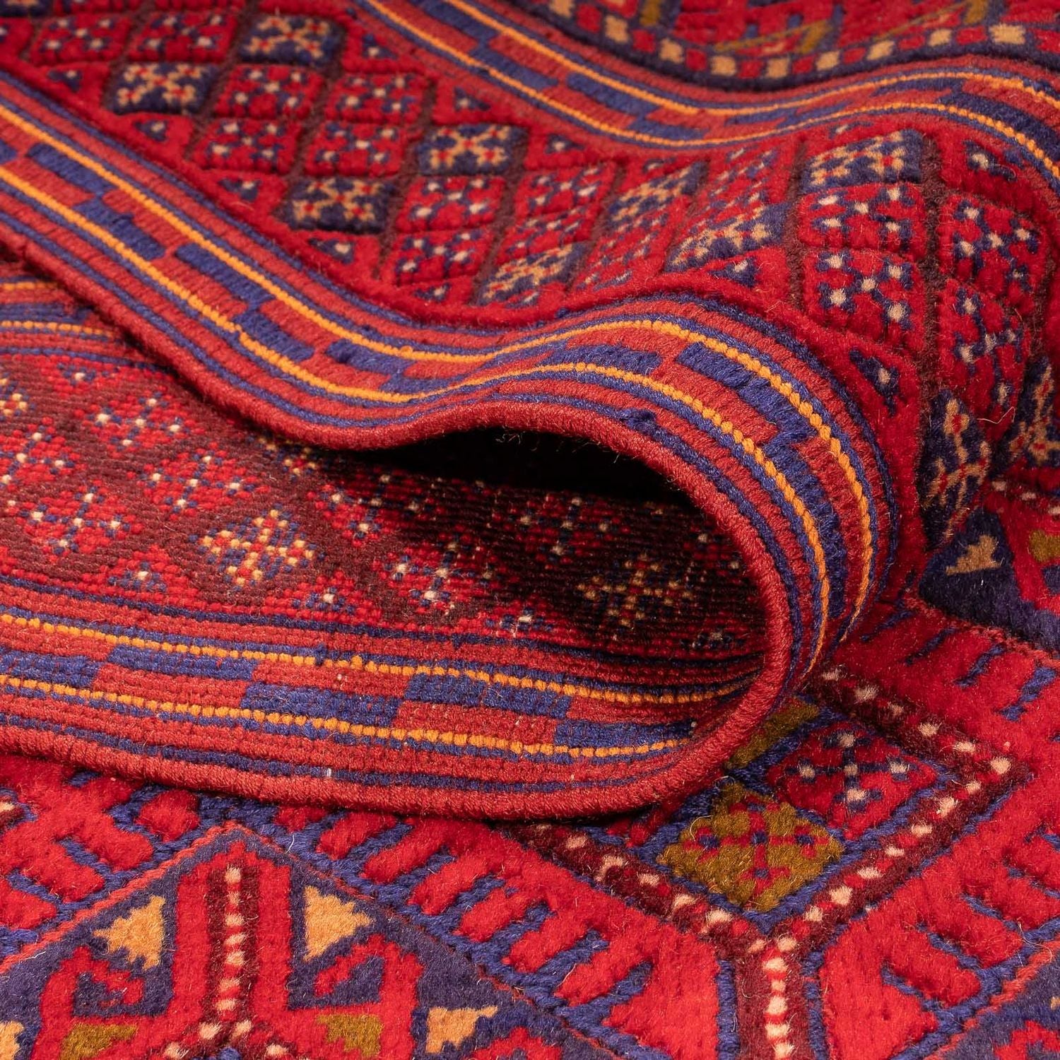Kelim-tæppe - orientalsk - 183 x 132 cm - mørkerød