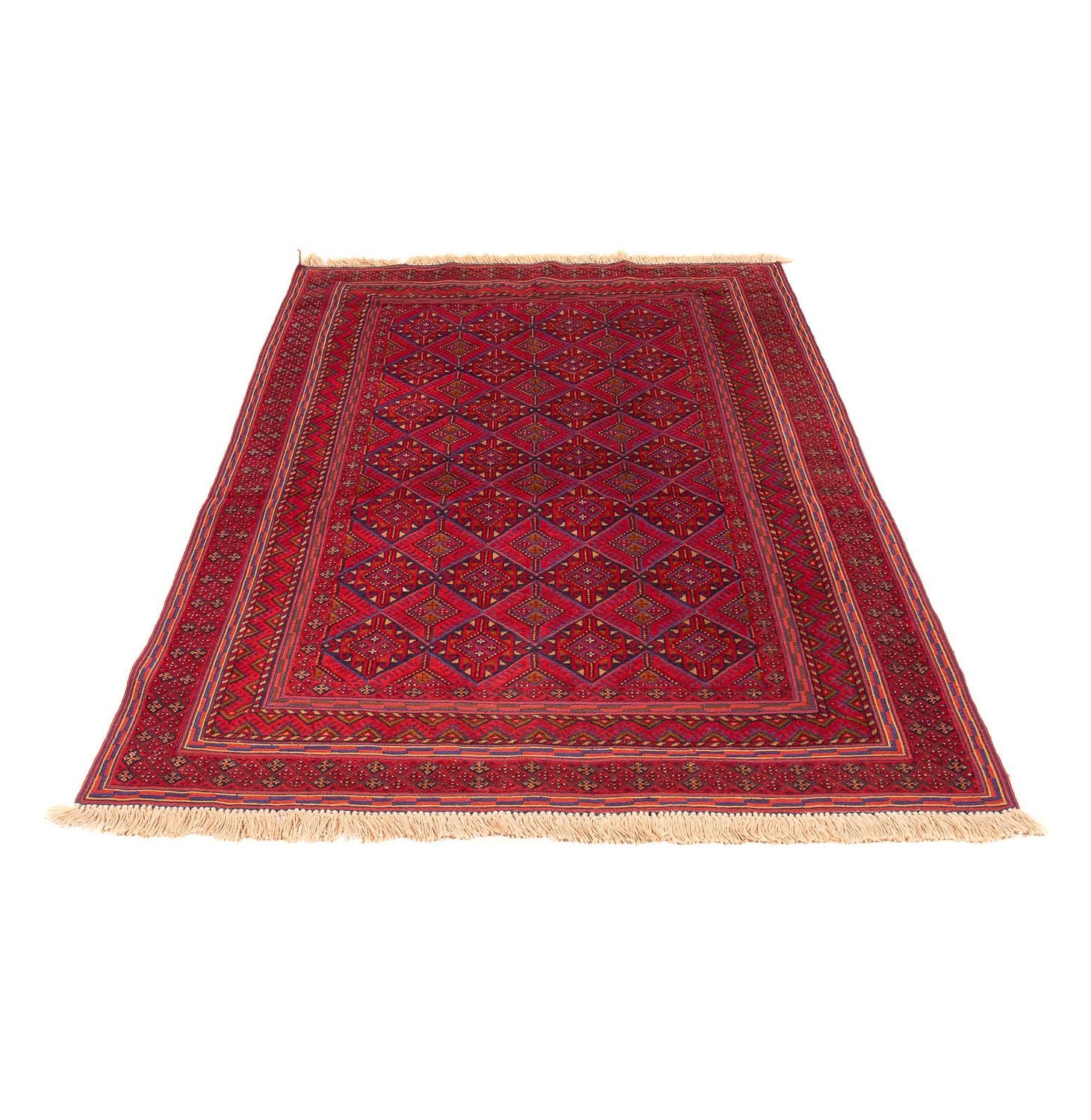 Kelim-tæppe - orientalsk - 183 x 132 cm - mørkerød