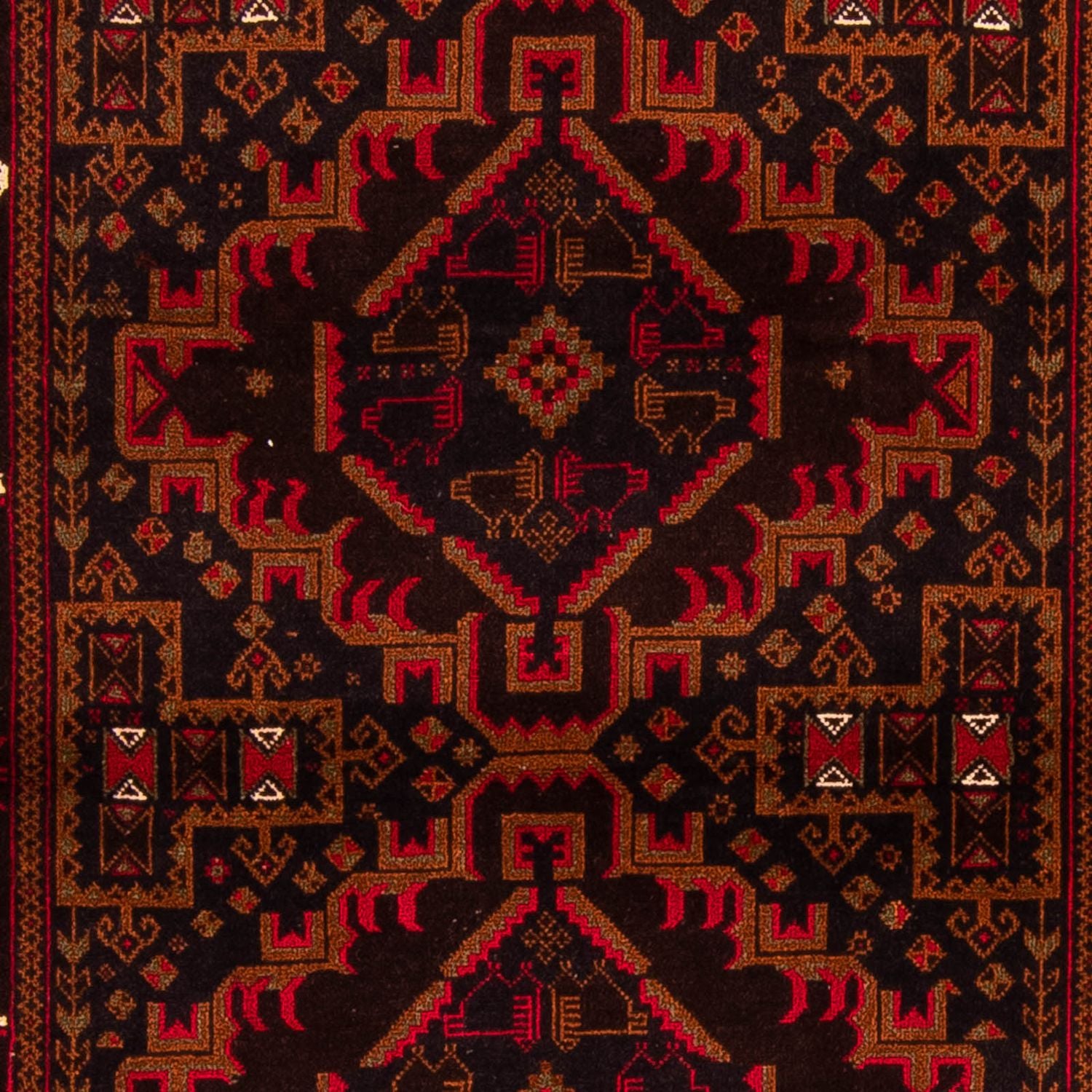 Baluch-tæppe - 204 x 125 cm - brun