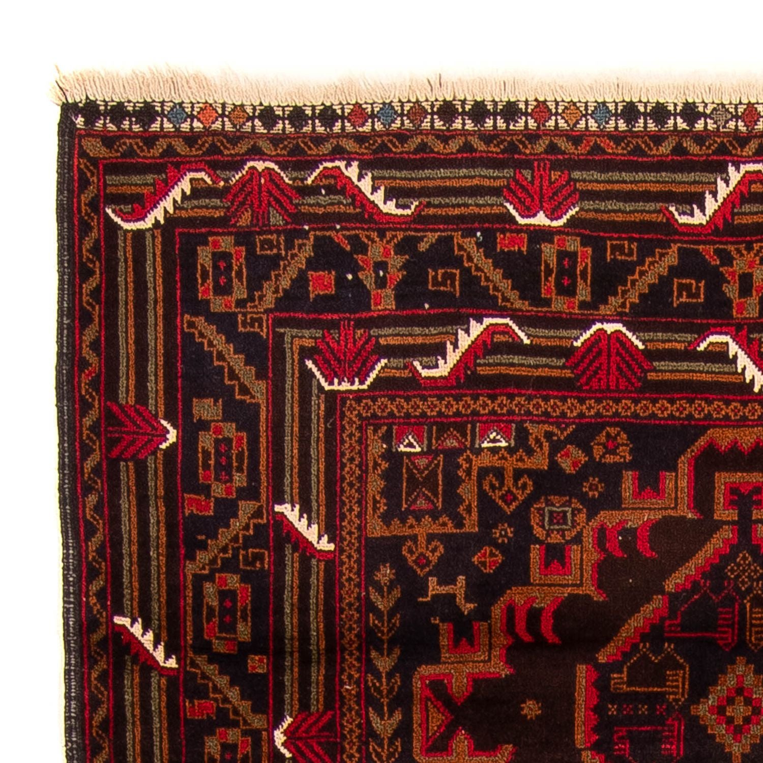 Baluch-tæppe - 204 x 125 cm - brun
