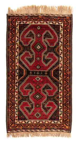 Løber Baluch-tæppe - 214 x 115 cm - flerfarvet