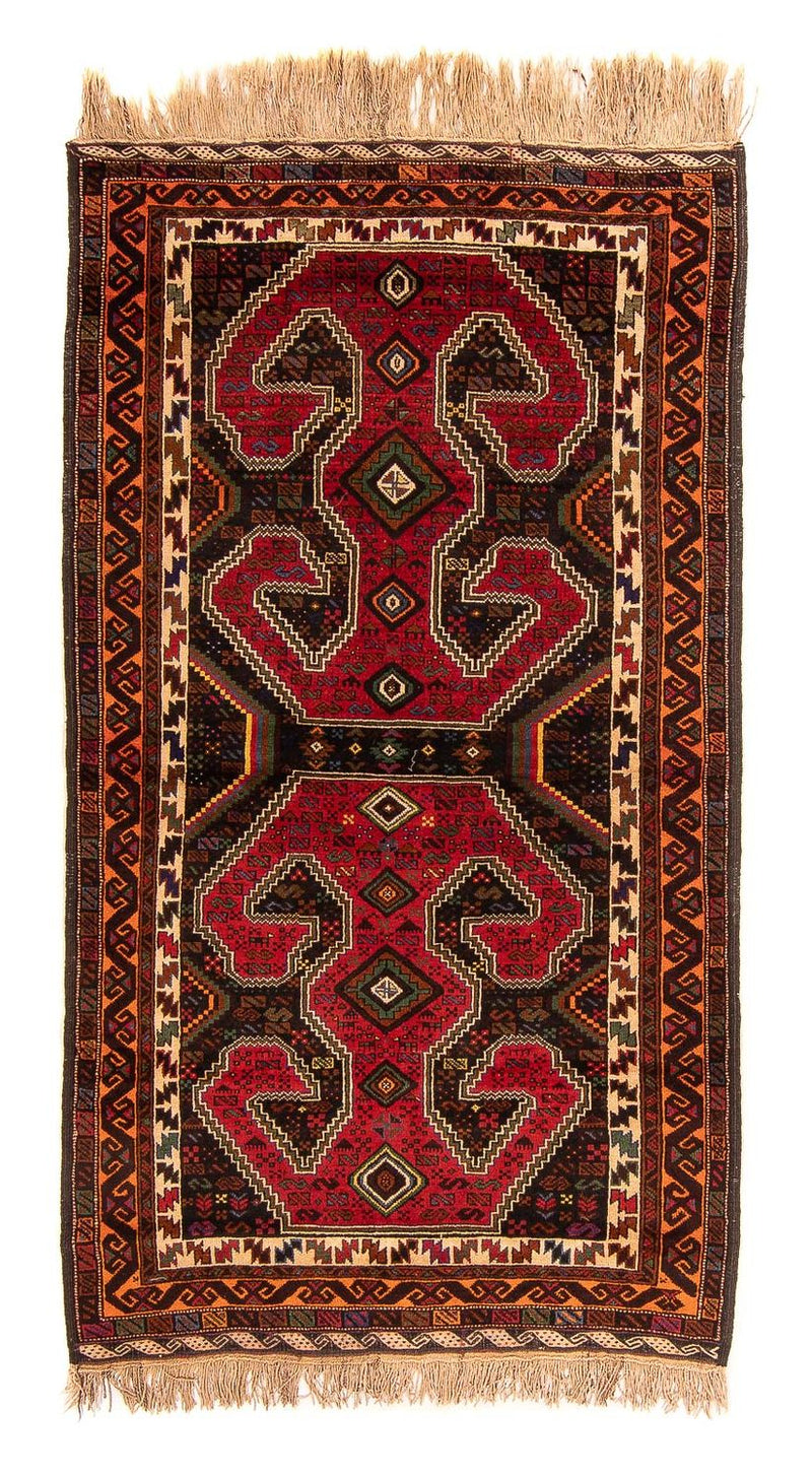 Løber Baluch-tæppe - 214 x 115 cm - flerfarvet