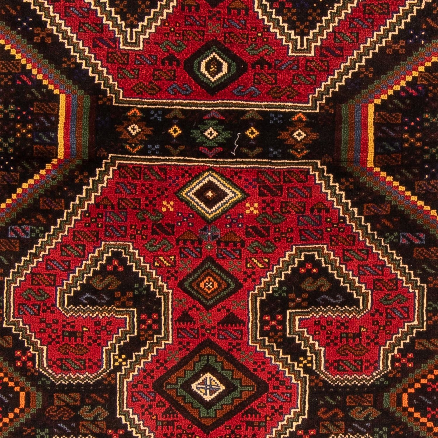 Løber Baluch-tæppe - 214 x 115 cm - flerfarvet