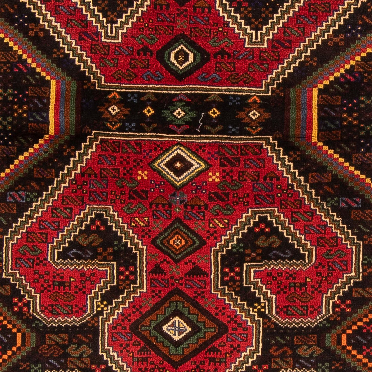 Løber Baluch-tæppe - 214 x 115 cm - flerfarvet