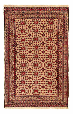 Kelim-tæppe - orientalsk - 200 x 126 cm - lys brun