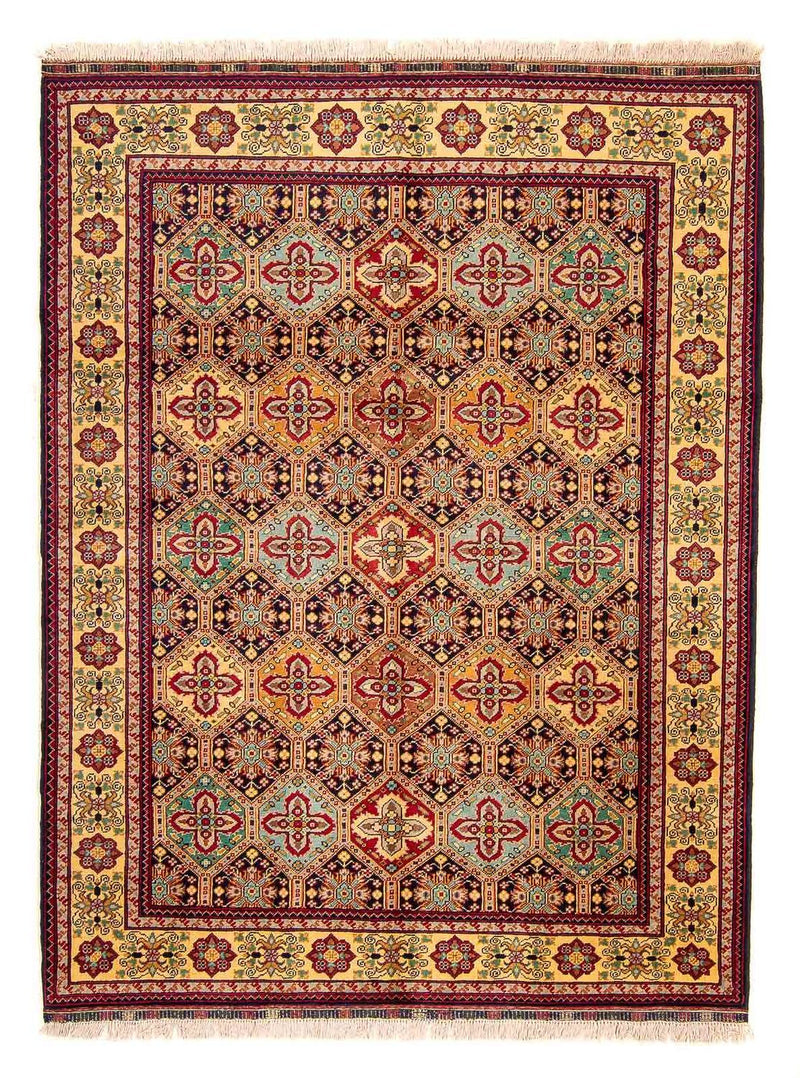 Afghansk tæppe - 199 x 153 cm - flerfarvet