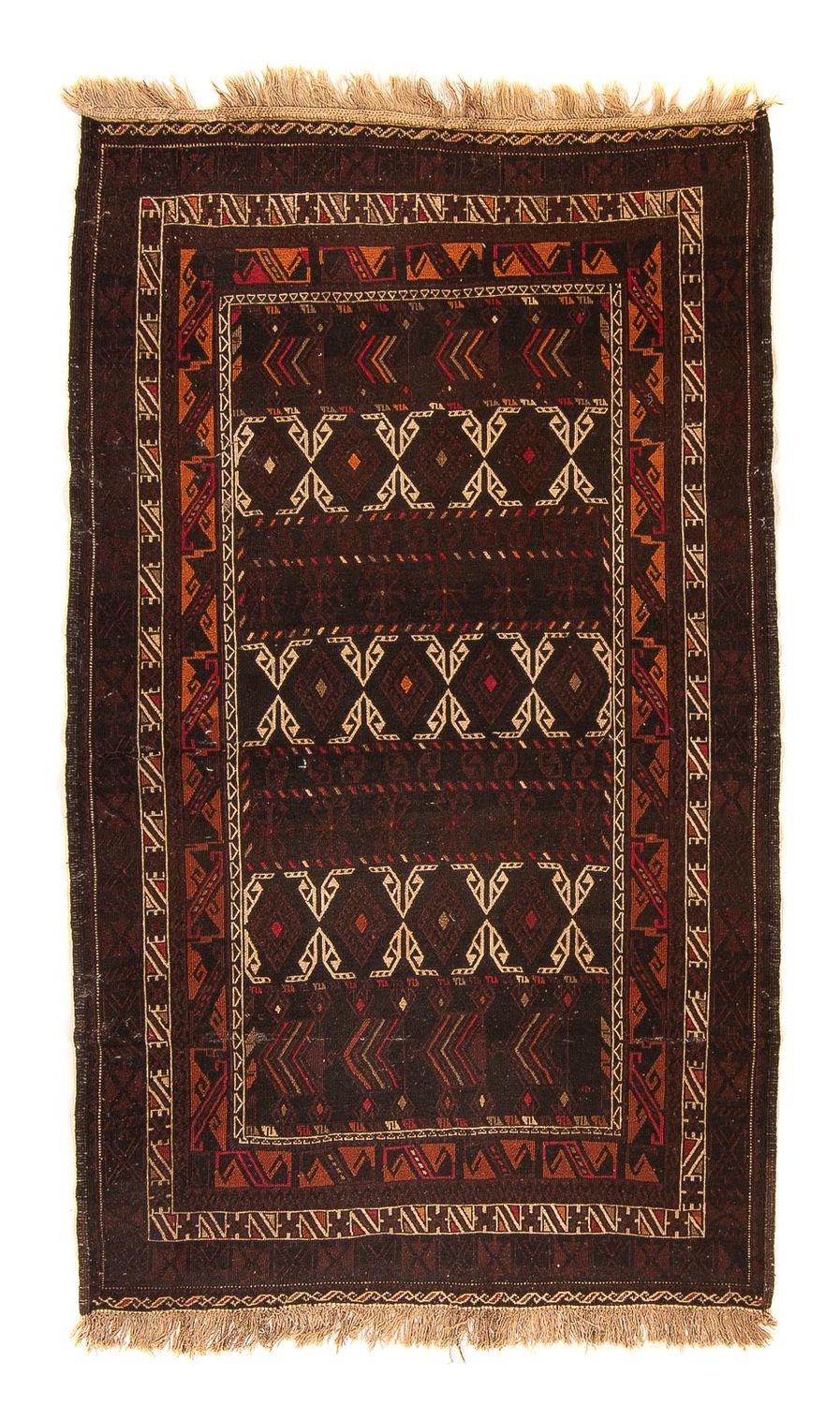 Kelim-tæppe - orientalsk - 178 x 118 cm - brun
