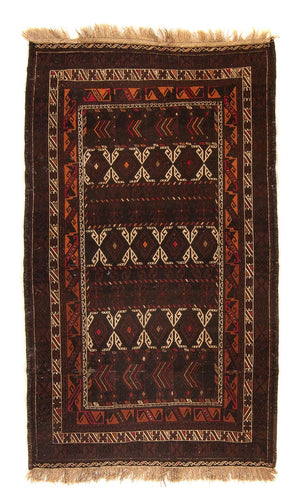 Kelim-tæppe - orientalsk - 178 x 118 cm - brun