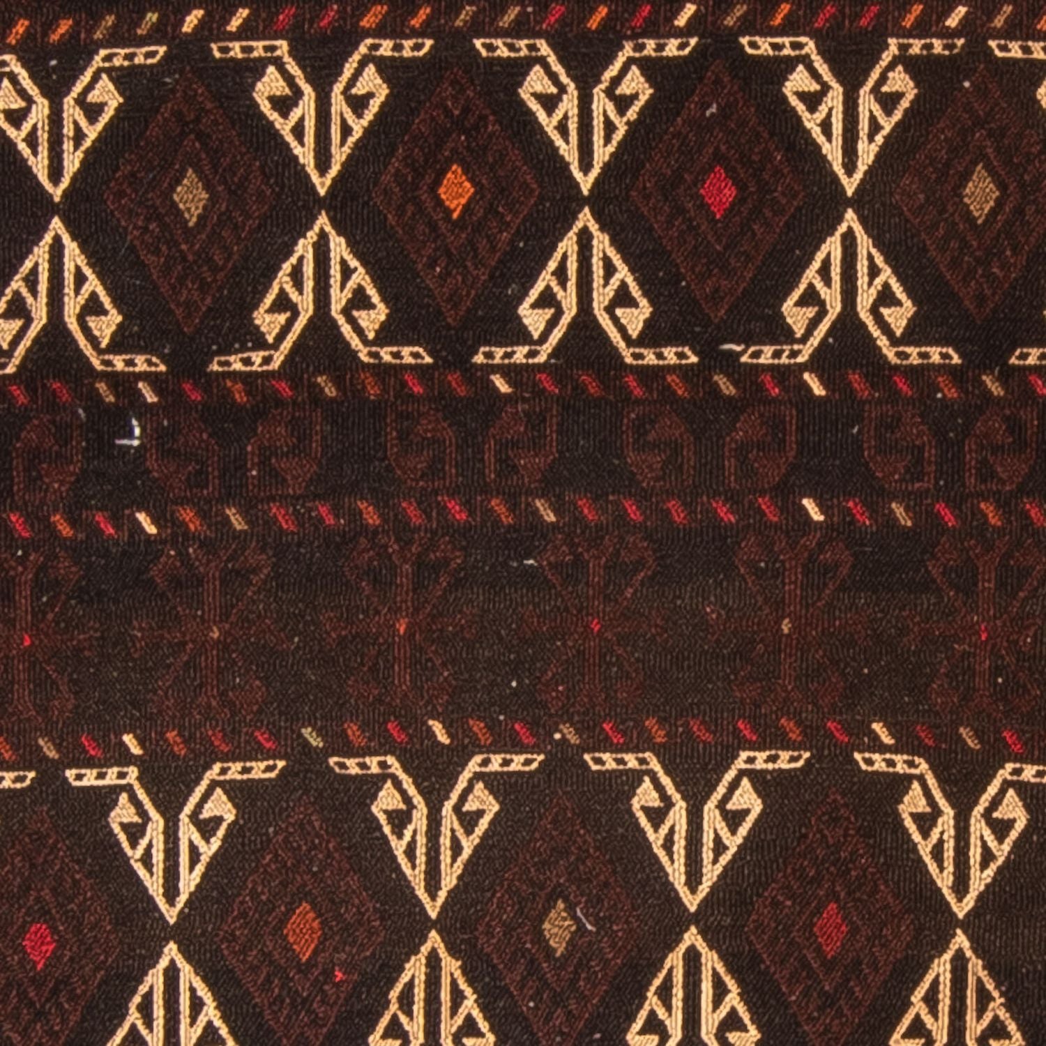 Kelim-tæppe - orientalsk - 178 x 118 cm - brun