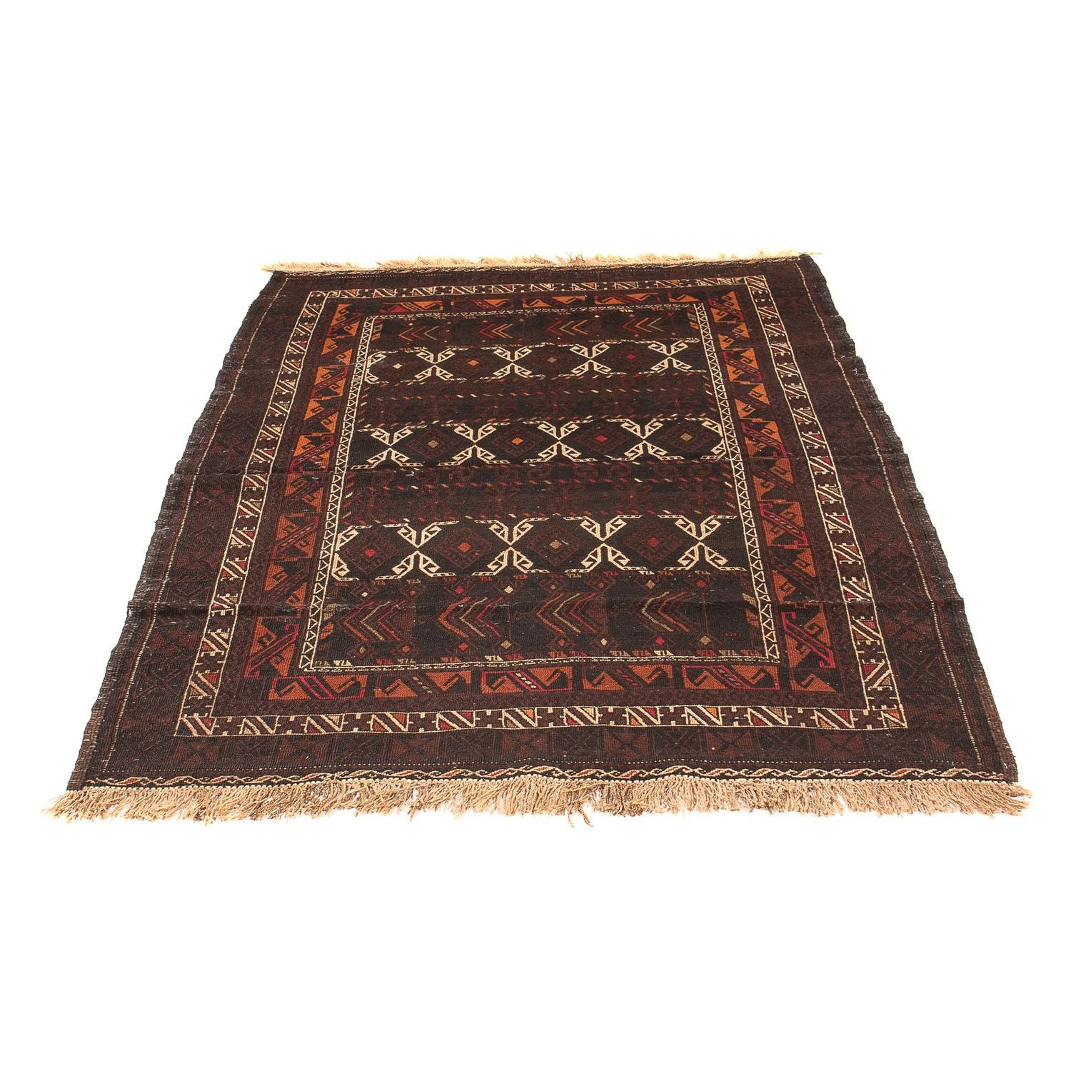 Kelim-tæppe - orientalsk - 178 x 118 cm - brun
