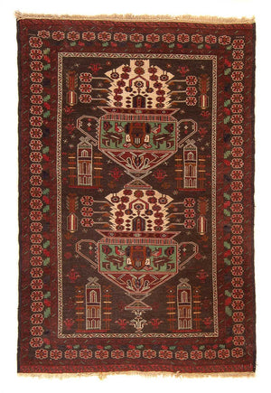 Kelim-tæppe - orientalsk - 179 x 130 cm - brun