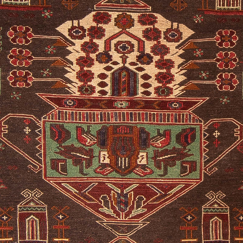Kelim-tæppe - orientalsk - 179 x 130 cm - brun