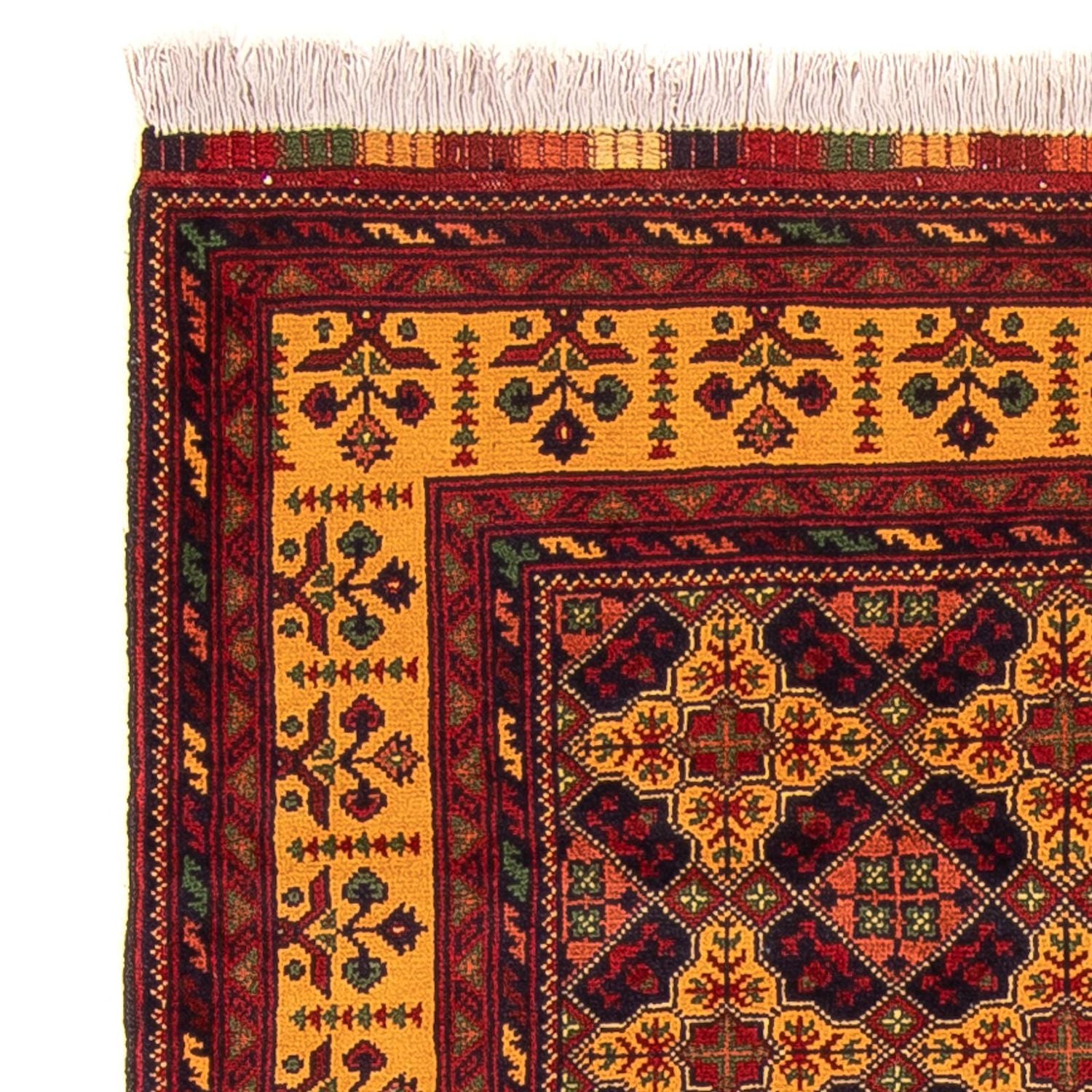 Løber Afghansk tæppe - Bukhara - 208 x 90 cm - flerfarvet