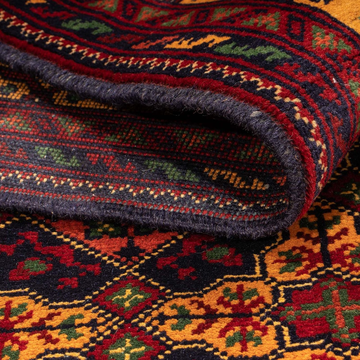 Løber Afghansk tæppe - Bukhara - 208 x 90 cm - flerfarvet