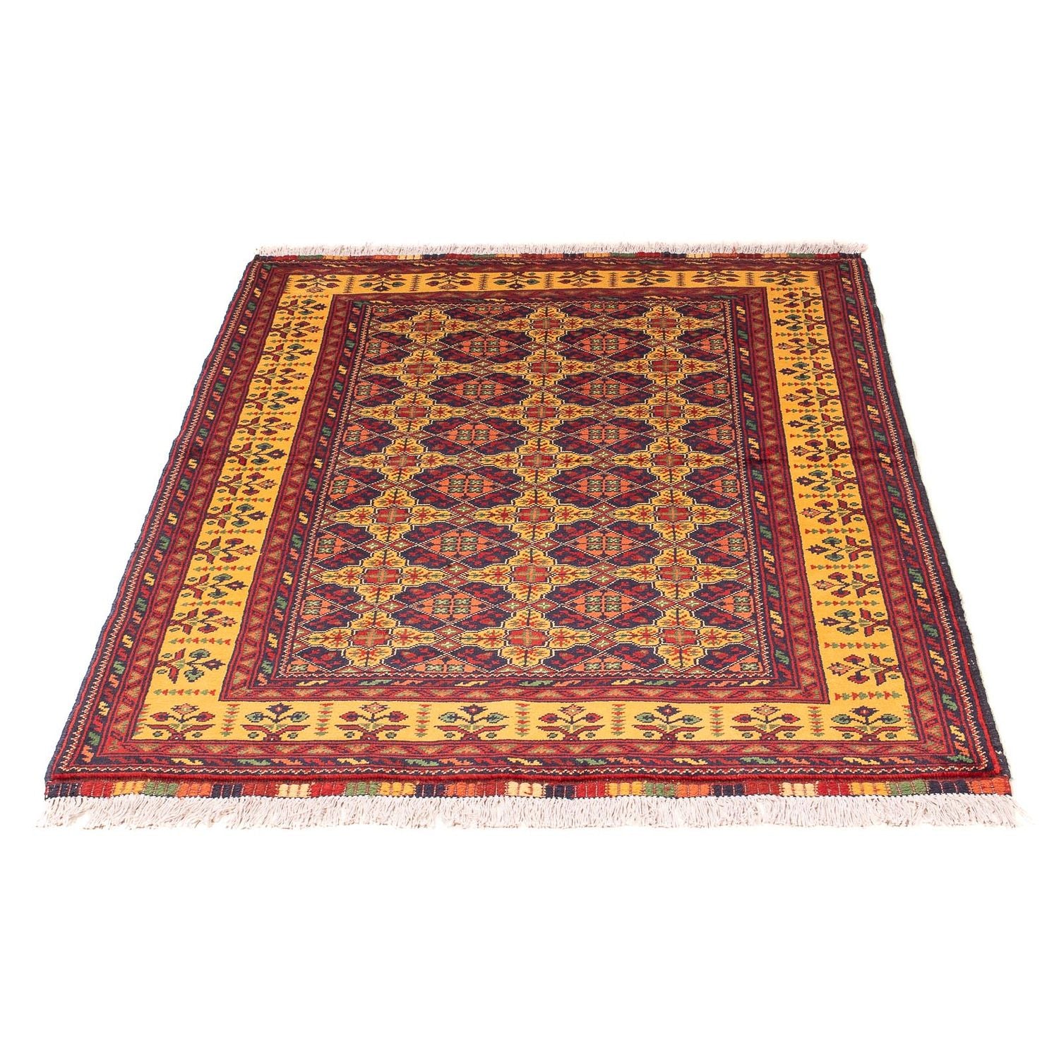 Løber Afghansk tæppe - Bukhara - 208 x 90 cm - flerfarvet
