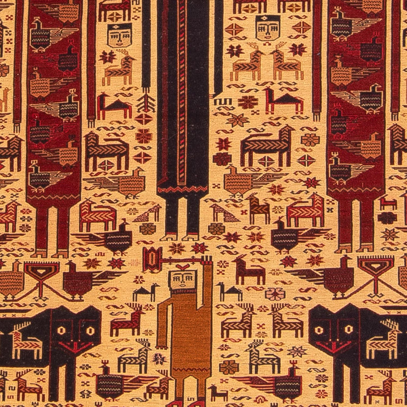 Kelim-tæppe - orientalsk - 194 x 124 cm - lys brun