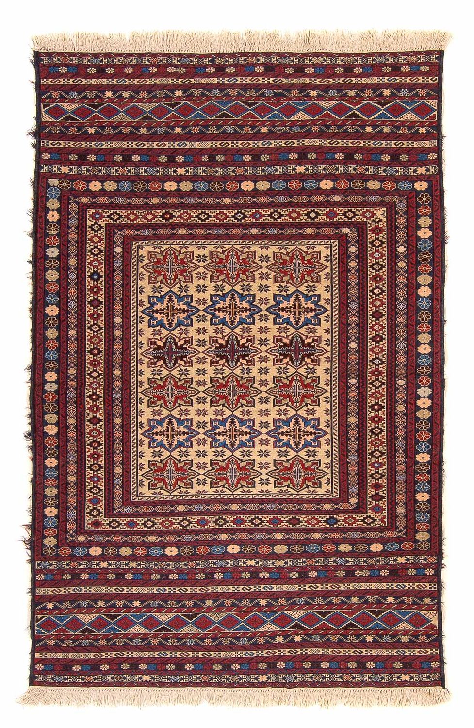 Kelim-tæppe - orientalsk - 192 x 122 cm - flerfarvet