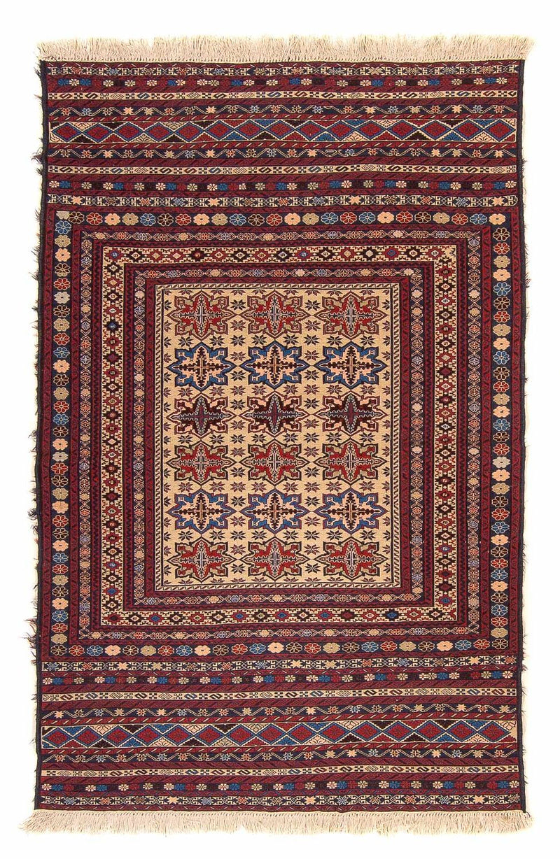 Kelim-tæppe - orientalsk - 192 x 122 cm - flerfarvet