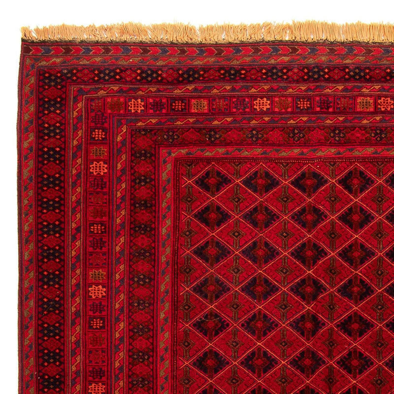 Afghansk tæppe - Bukhara - 283 x 208 cm - mørkerød