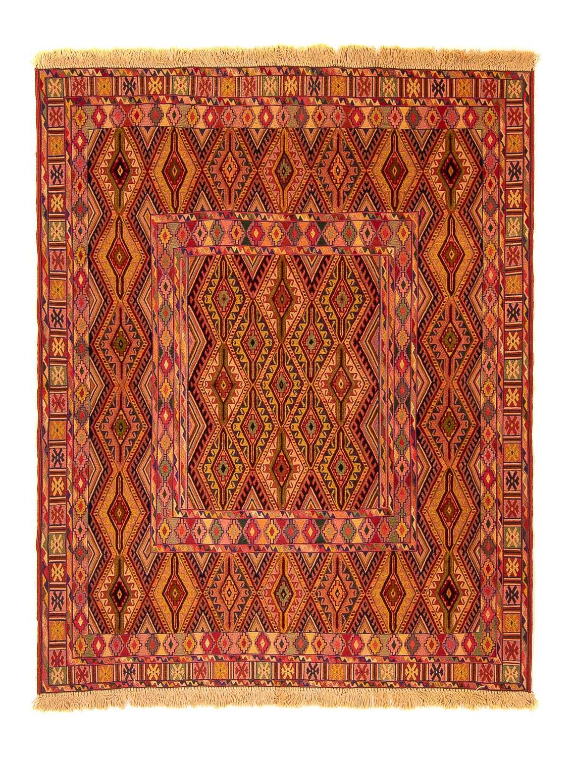 Kelim-tæppe - orientalsk - 167 x 142 cm - flerfarvet