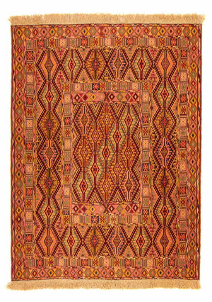 Kelim-tæppe - orientalsk - 174 x 138 cm - flerfarvet