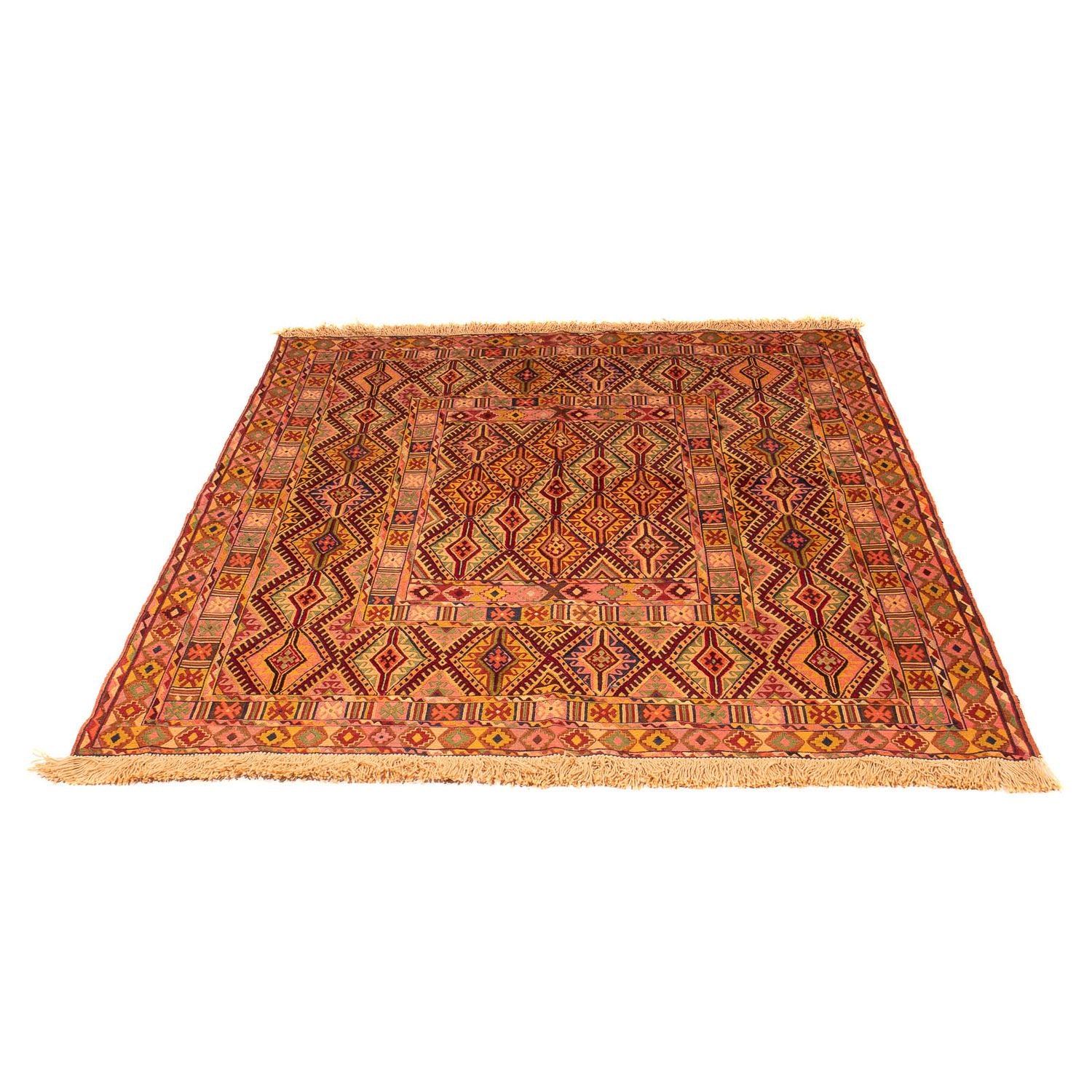 Kelim-tæppe - orientalsk - 174 x 138 cm - flerfarvet