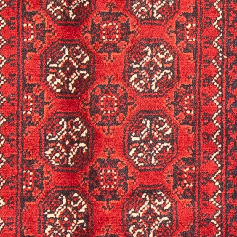 Afghansk tæppe - 100 x 69 cm - mørkerød