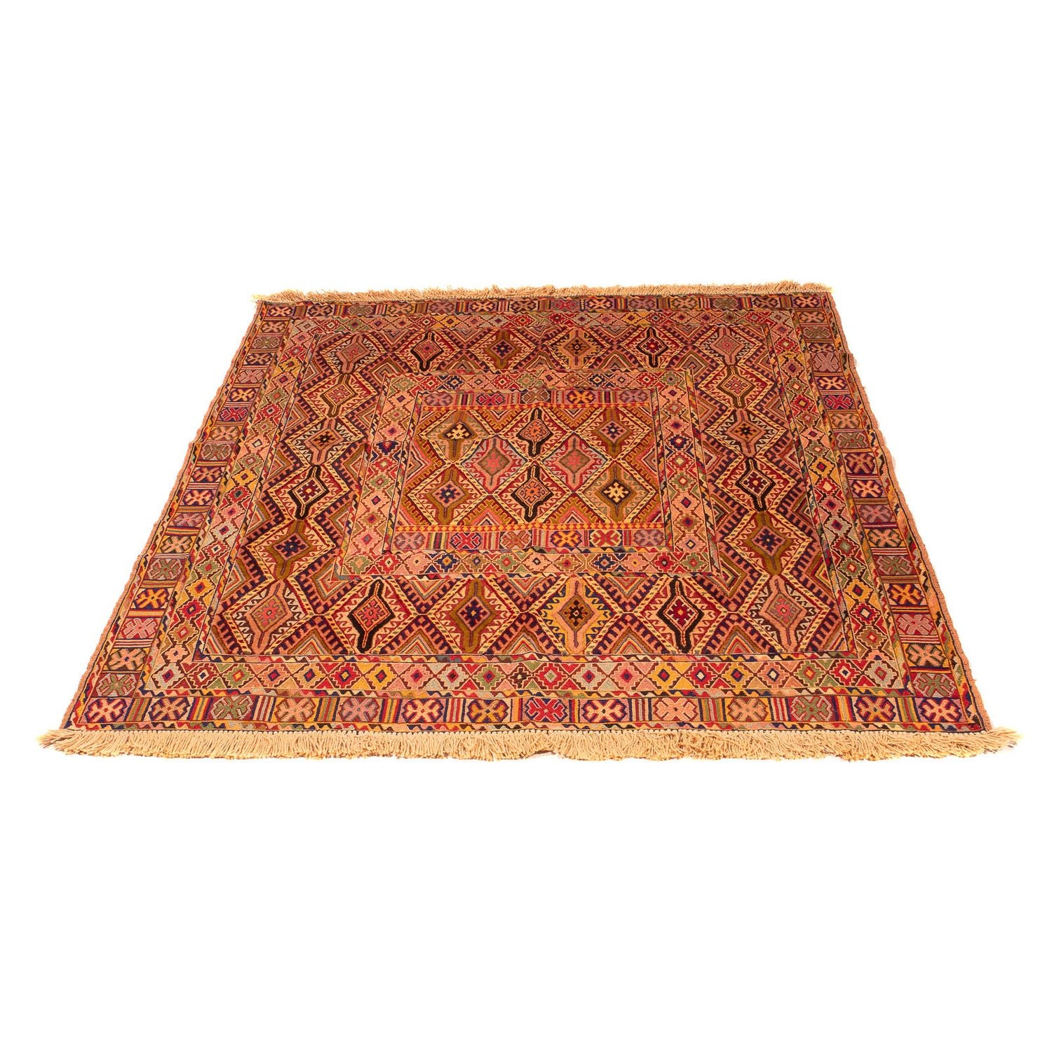 Kelim-tæppe - orientalsk - 168 x 132 cm - flerfarvet
