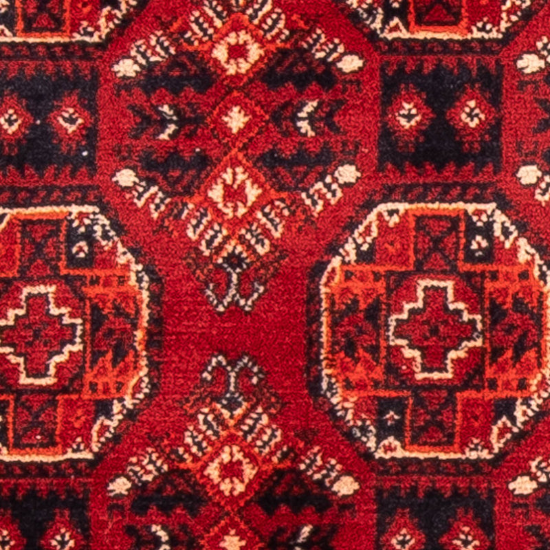 Løber Afghansk tæppe - 106 x 49 cm - mørkerød