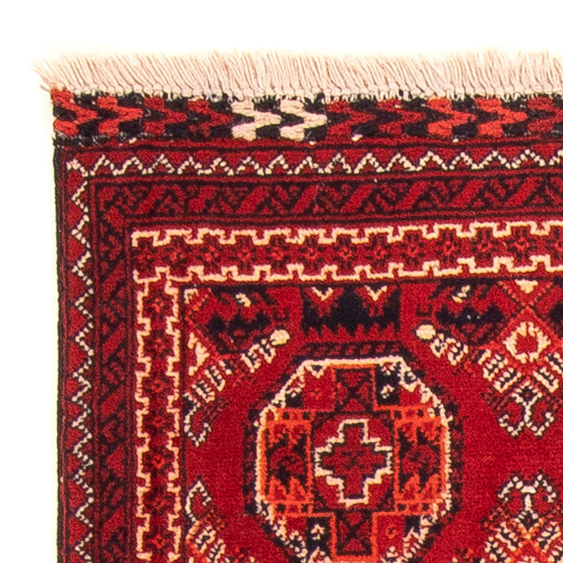 Løber Afghansk tæppe - 106 x 49 cm - mørkerød