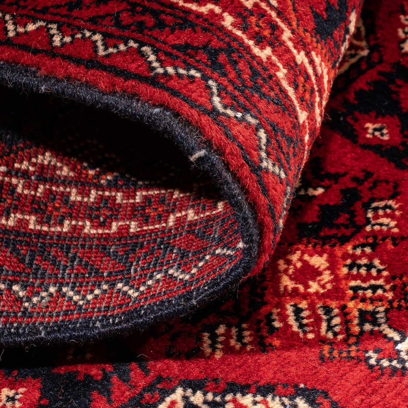 Løber Afghansk tæppe - 106 x 49 cm - mørkerød