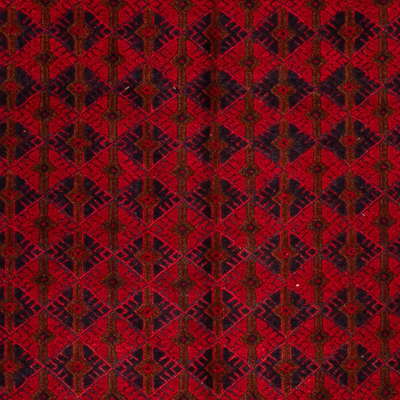 Kelim-tæppe - orientalsk - 199 x 141 cm - mørkerød