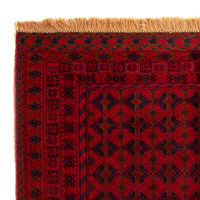 Kelim-tæppe - orientalsk - 199 x 141 cm - mørkerød