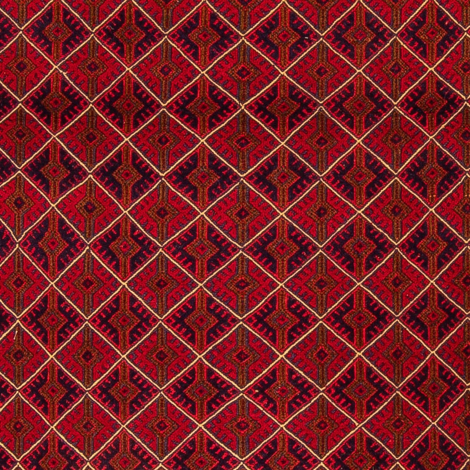 Kelim-tæppe - orientalsk - 196 x 136 cm - mørkerød
