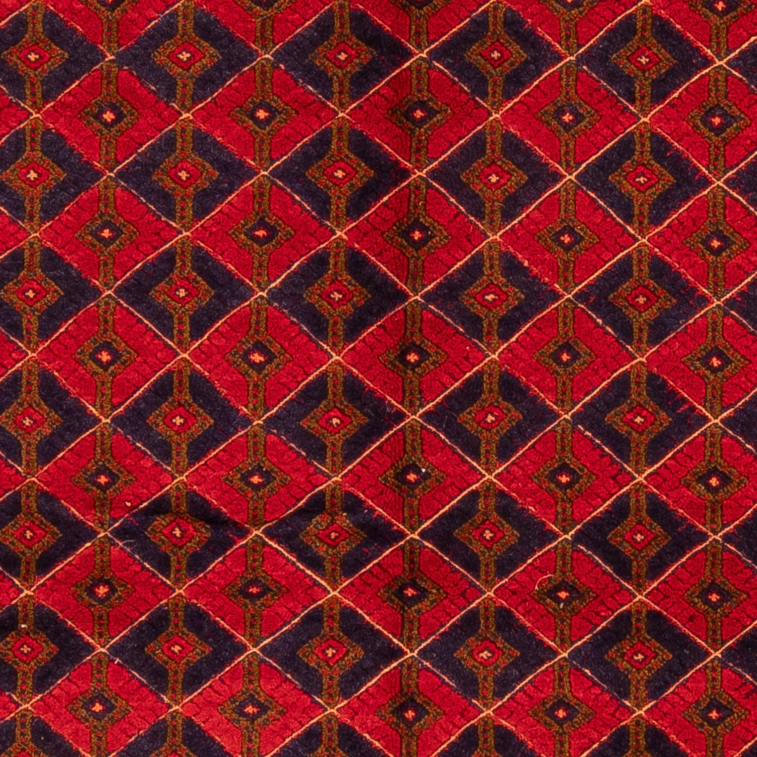 Kelim-tæppe - orientalsk - 198 x 151 cm - mørkerød