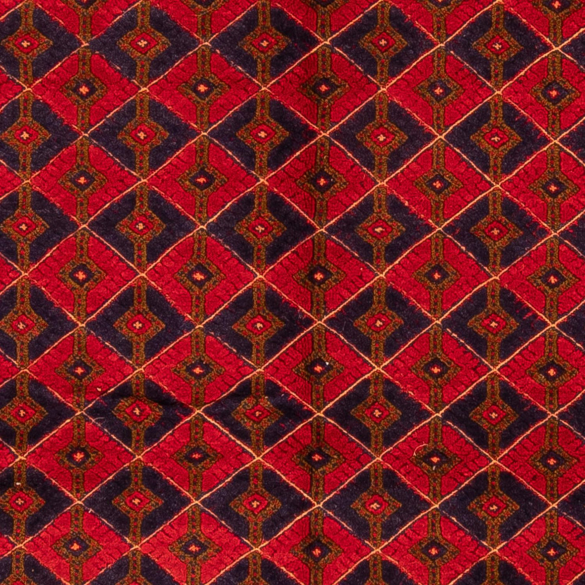 Kelim-tæppe - orientalsk - 198 x 151 cm - mørkerød
