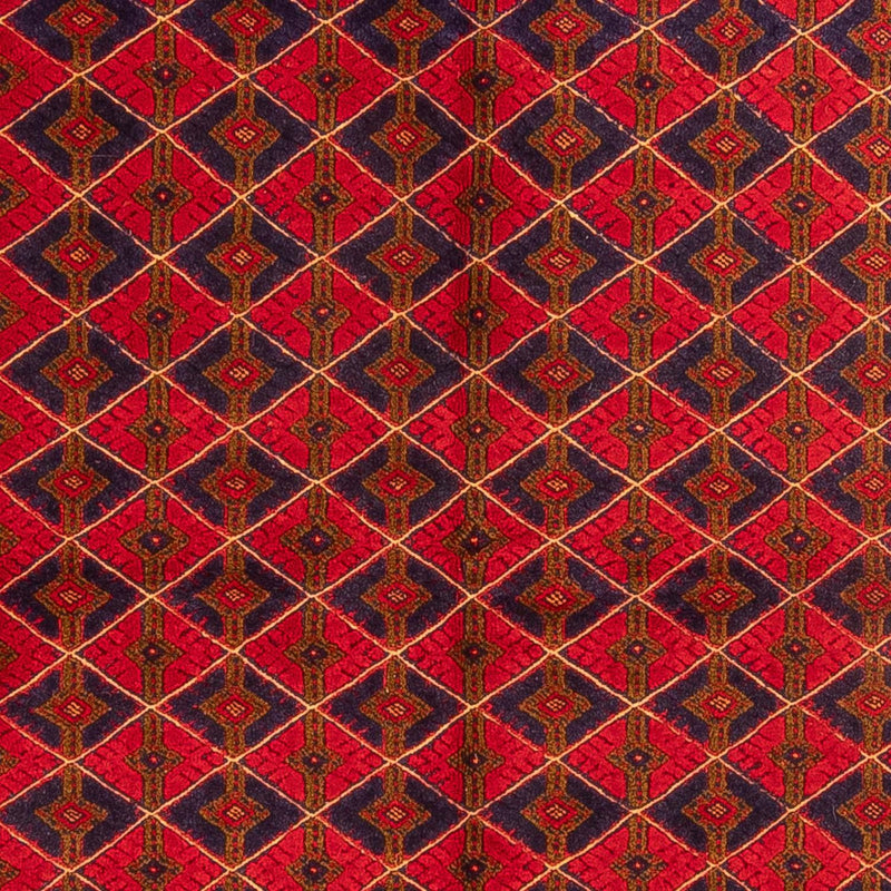 Kelim-tæppe - orientalsk - 202 x 153 cm - mørkerød