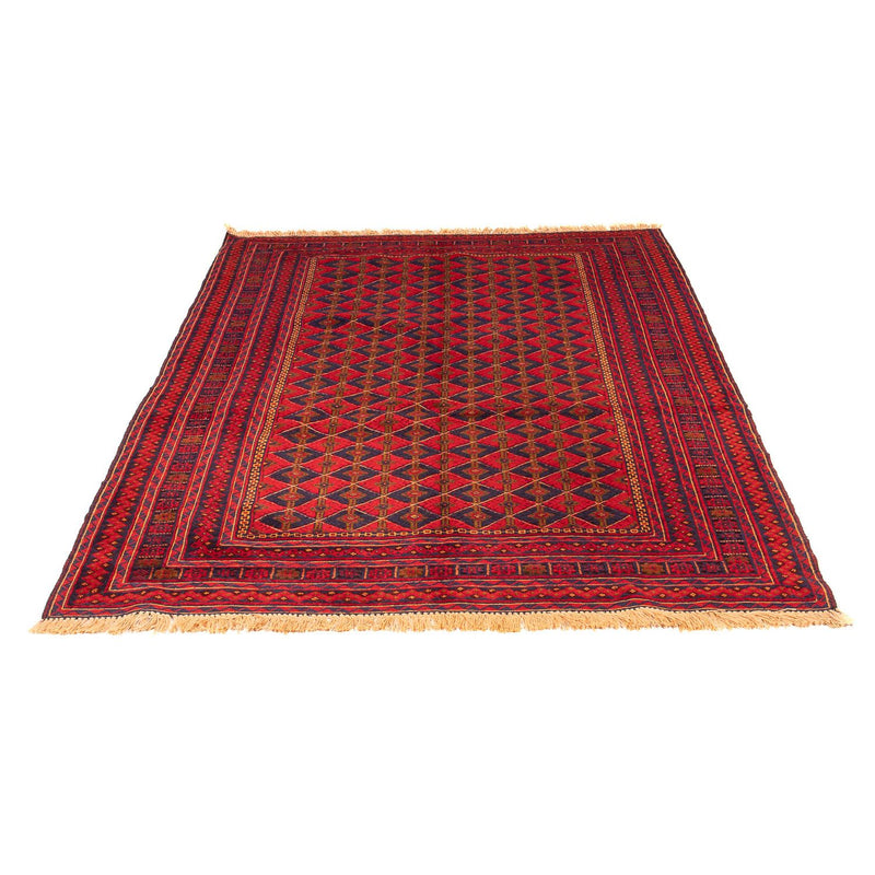 Kelim-tæppe - orientalsk - 202 x 153 cm - mørkerød