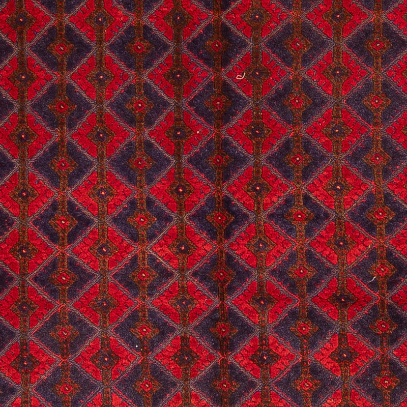 Kelim-tæppe - orientalsk firkantet  - 187 x 158 cm - mørkerød