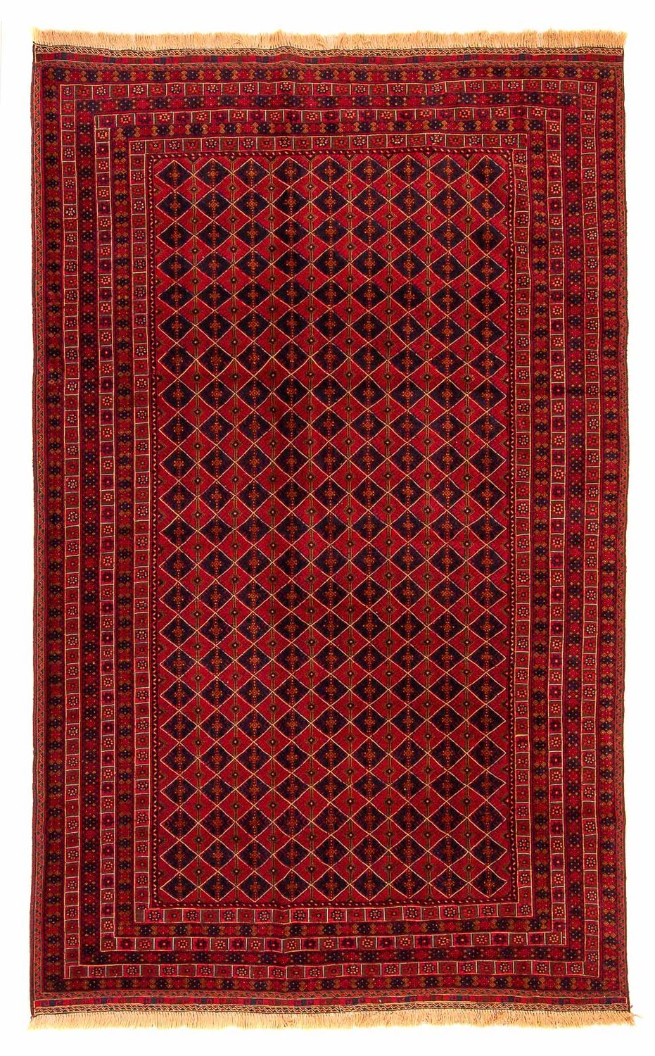 Kelim-tæppe - orientalsk - 296 x 196 cm - mørkerød
