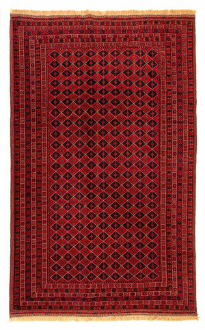 Kelim-tæppe - orientalsk - 296 x 196 cm - mørkerød