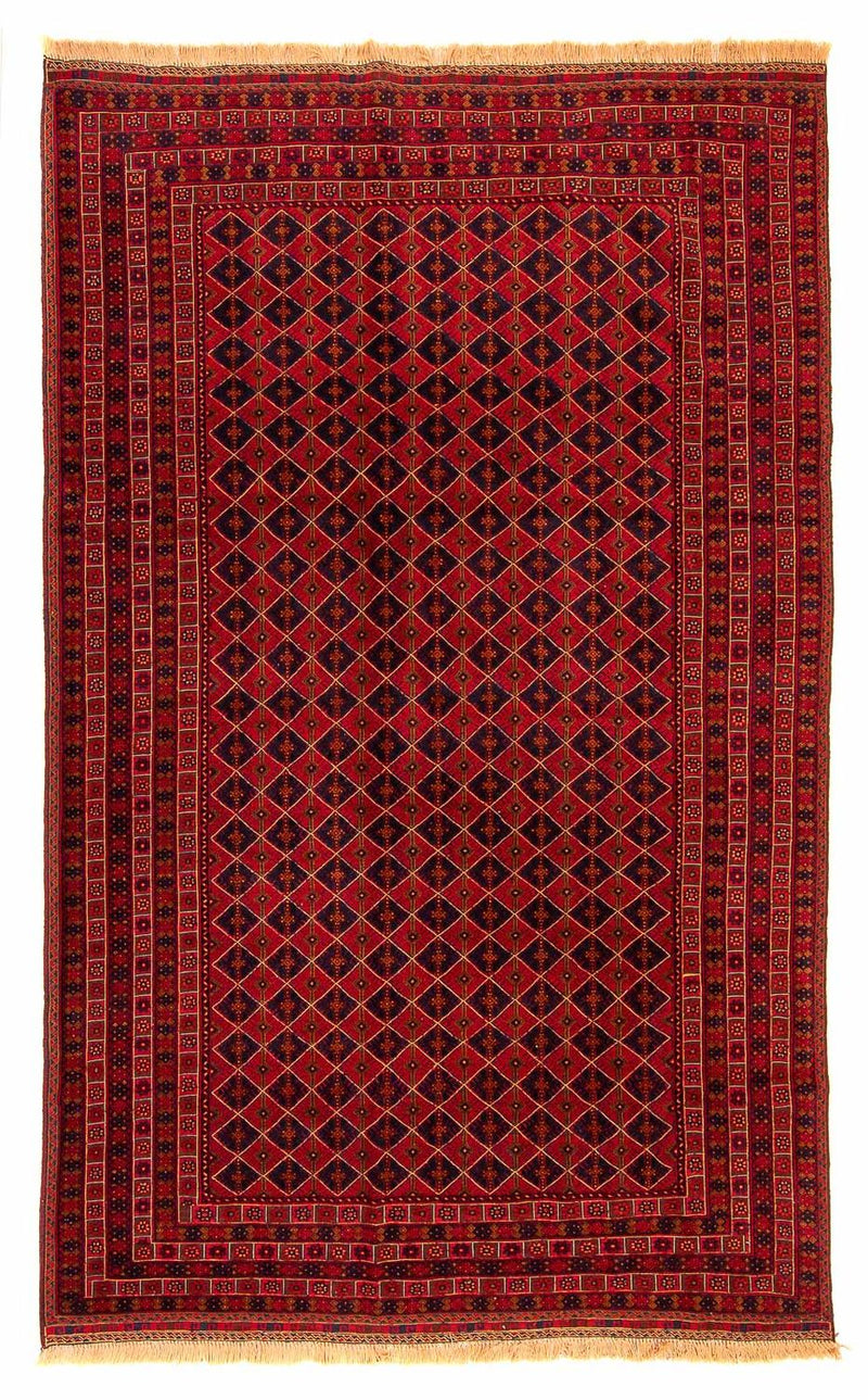Kelim-tæppe - orientalsk - 296 x 196 cm - mørkerød