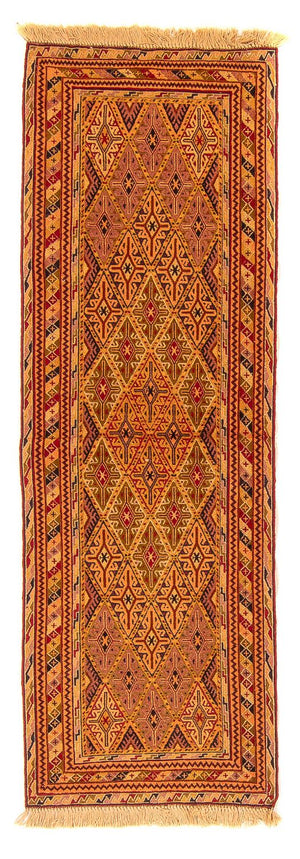 Løber Kelim-tæppe - orientalsk - 194 x 61 cm - brun