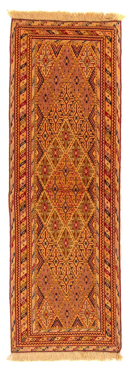 Løber Kelim-tæppe - orientalsk - 194 x 61 cm - brun