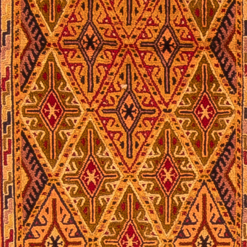 Løber Kelim-tæppe - orientalsk - 194 x 61 cm - brun