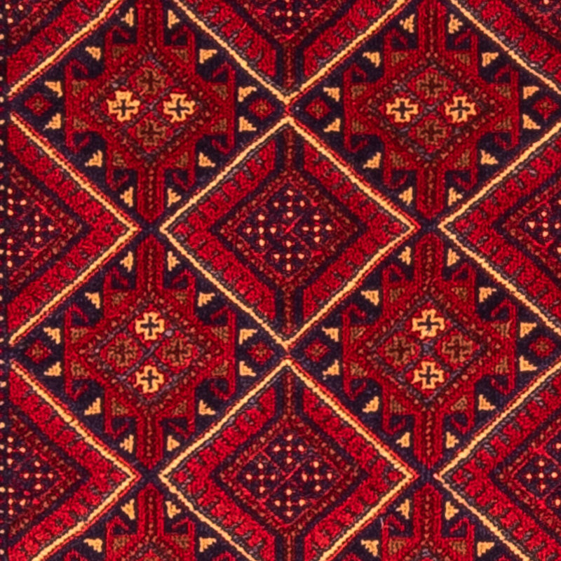 Løber Kelim-tæppe - orientalsk - 279 x 81 cm - mørkerød