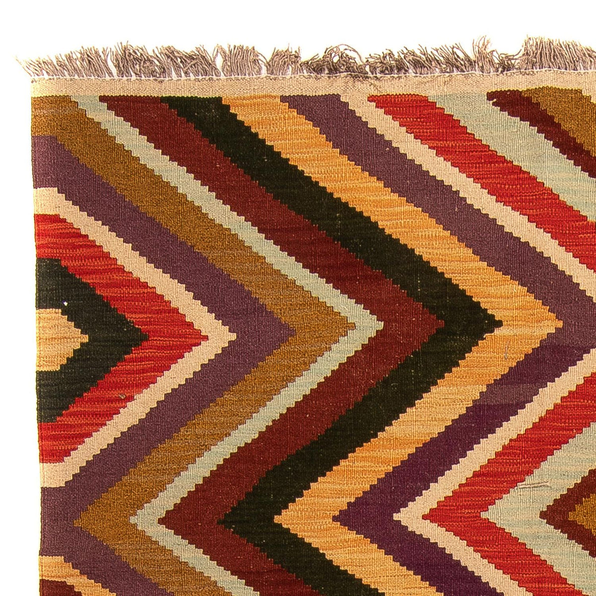 Kelim Carpet - Splash - 203 x 145 cm - flerfarvet