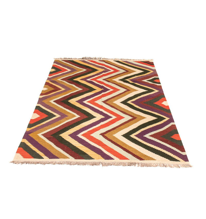 Kelim Carpet - Splash - 203 x 145 cm - flerfarvet