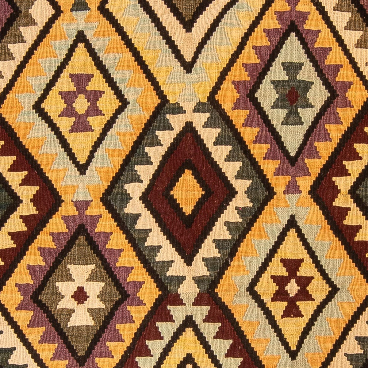 Kelim Carpet - Splash - 193 x 154 cm - flerfarvet