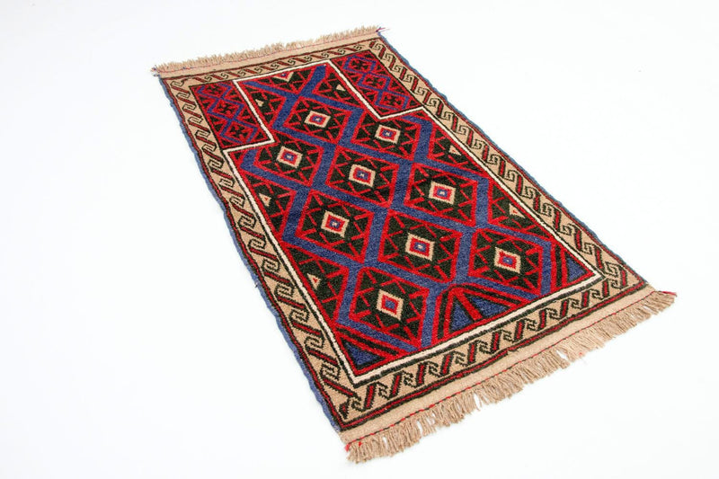 Baluch-tæppe - 135 x 82 cm - rød